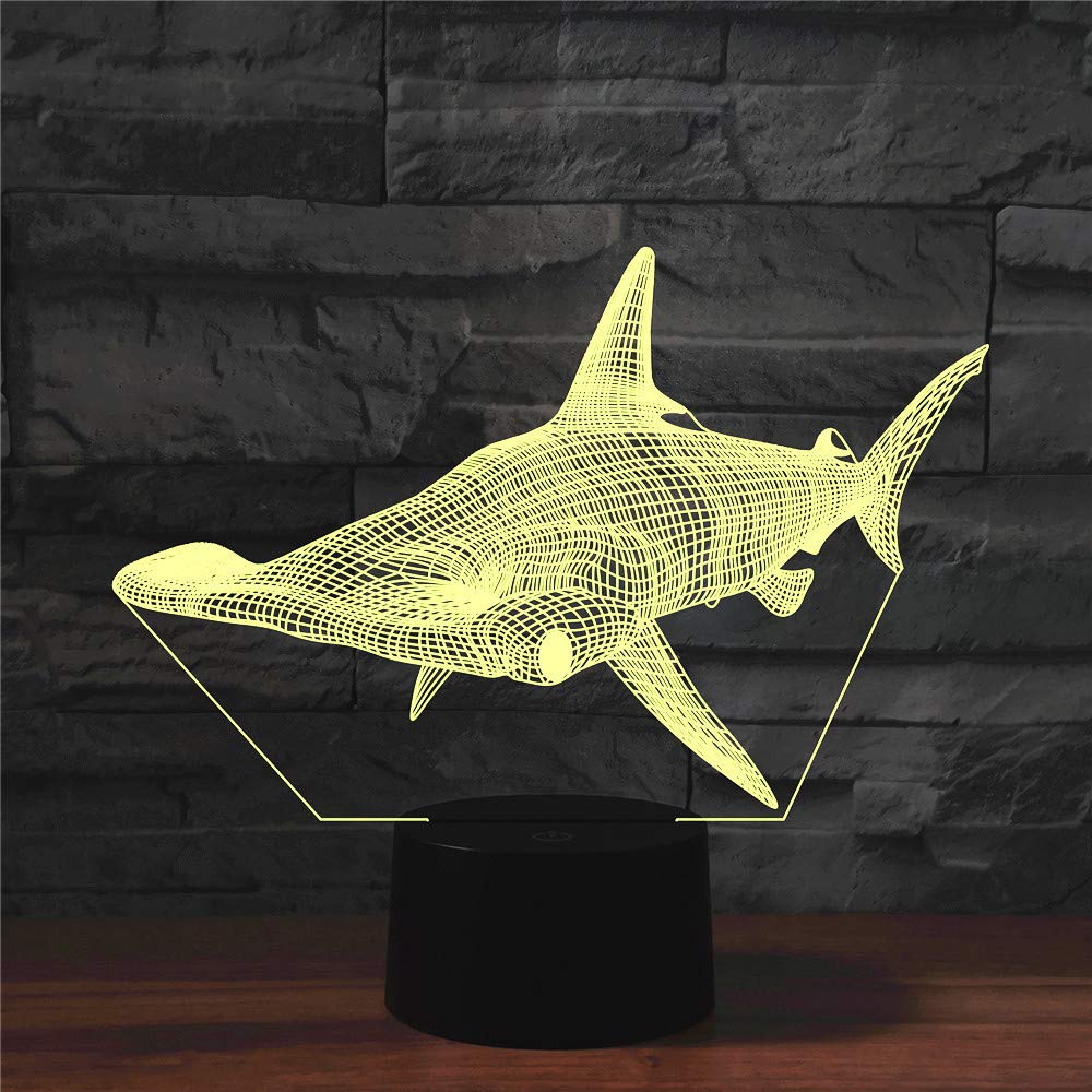 Amazon.co.jp: SUPERHONGJIHAO ナイトライト 子供用 3D シャーク LED